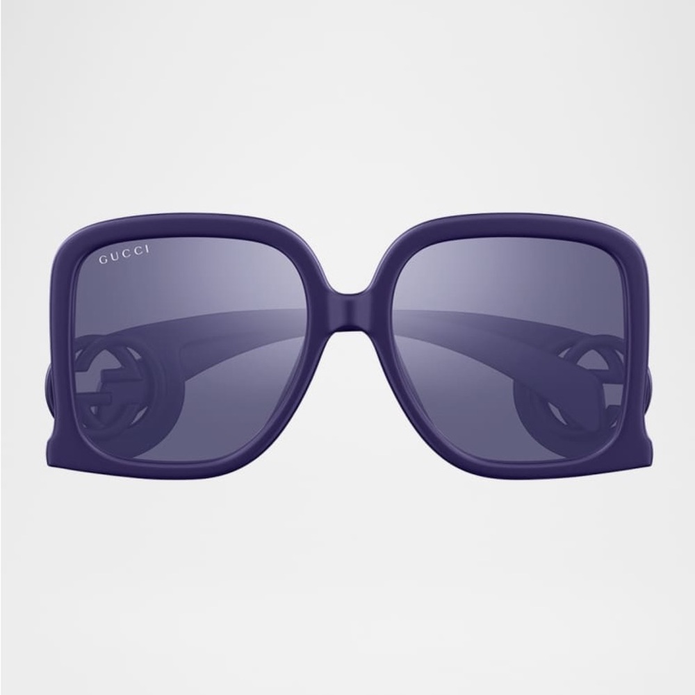 Gucci‎ Women’s Gradient GG1326S Square Plastic Sunglasses Designer Luxury 58mm - Picture 11 of 11